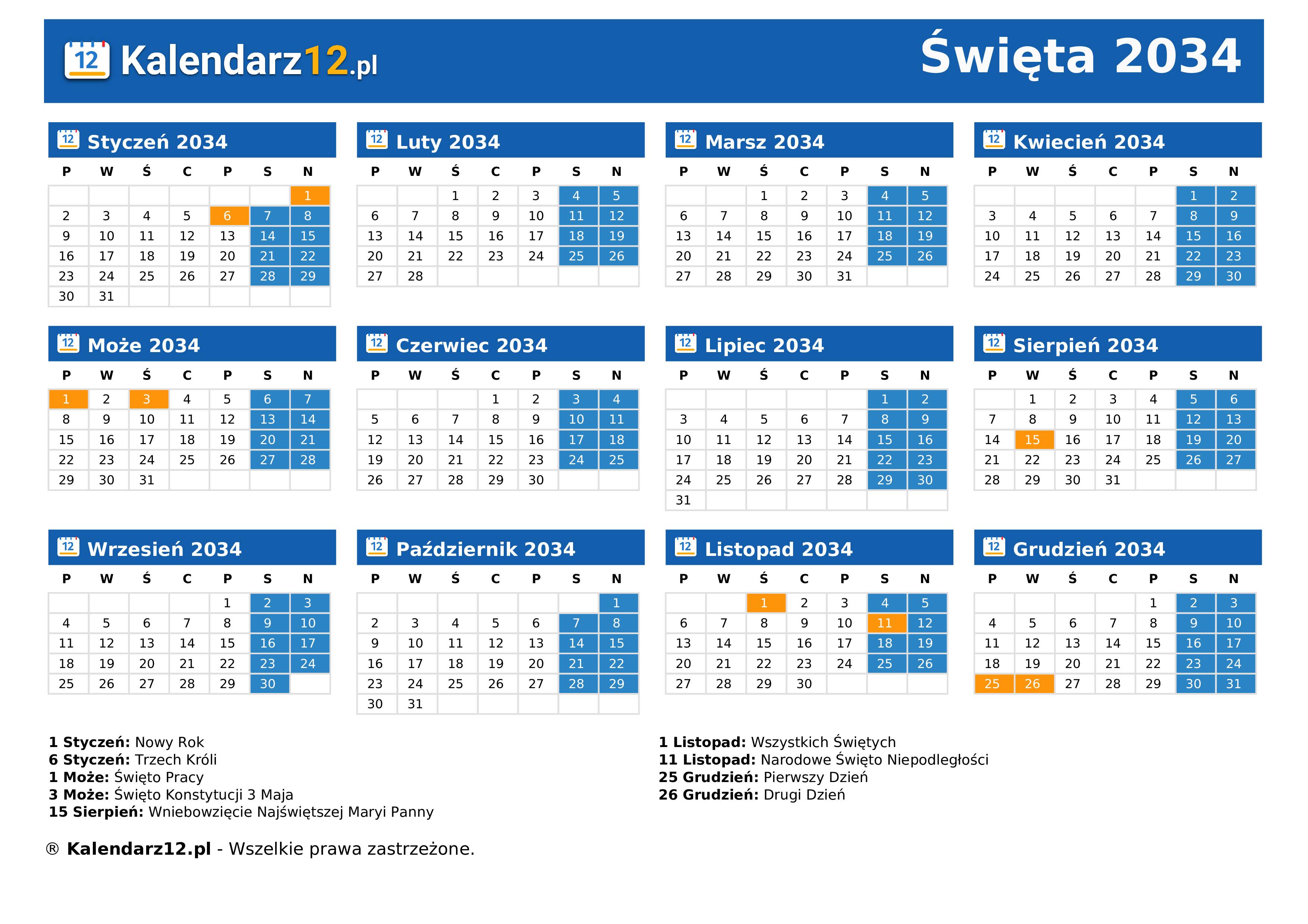 Święta 2034