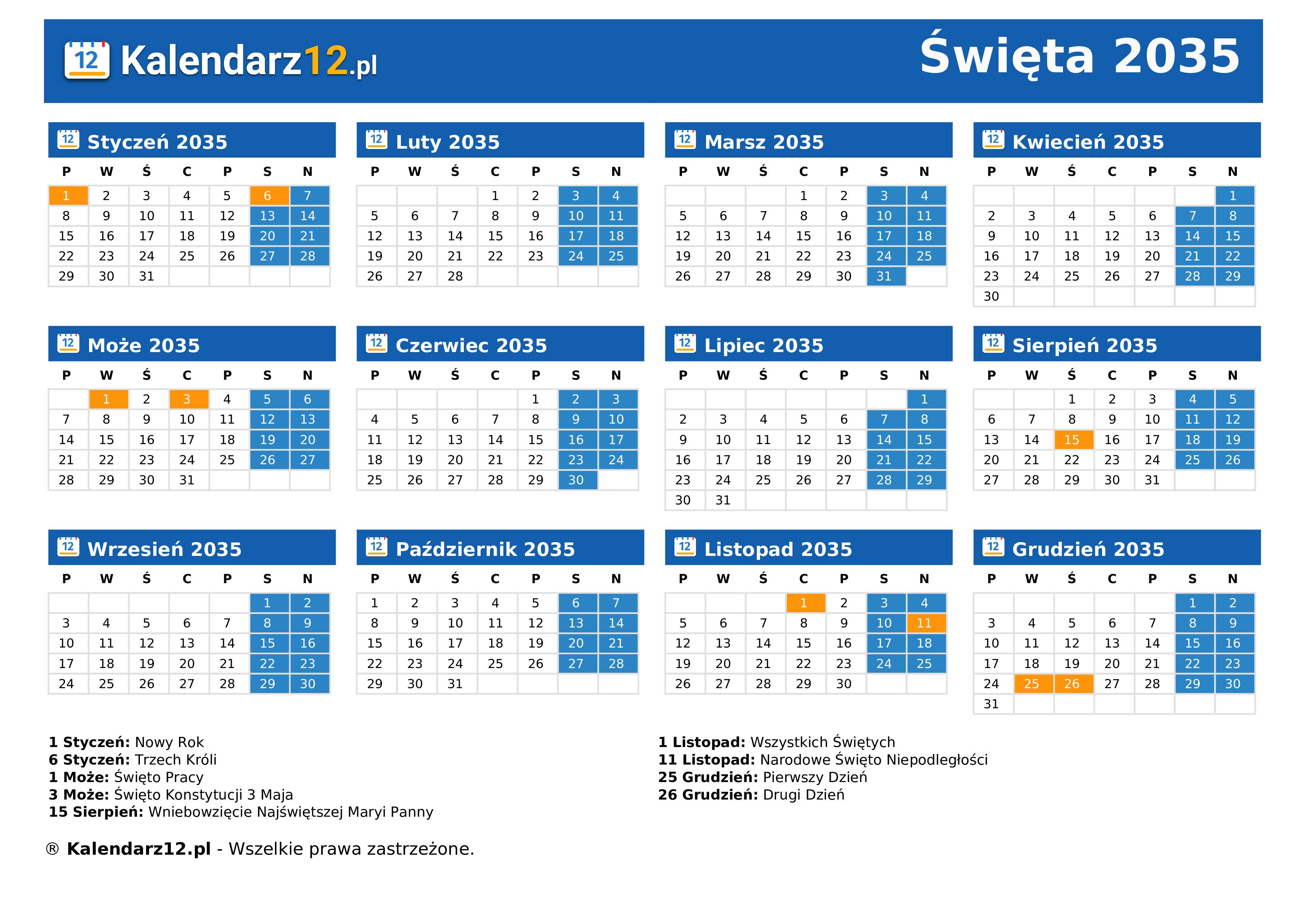 Święta 2035