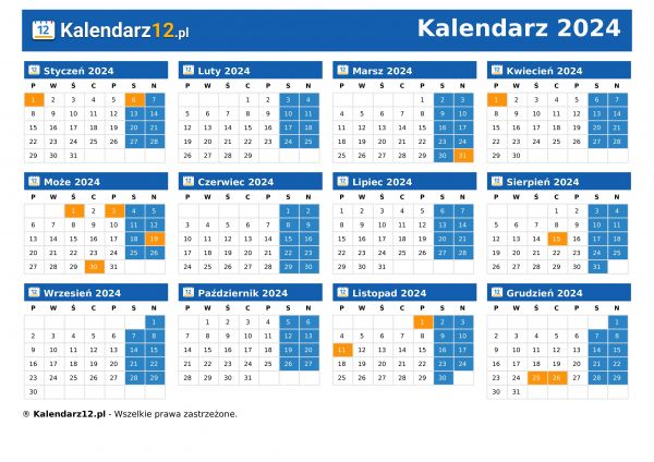 Kalendarz 2024