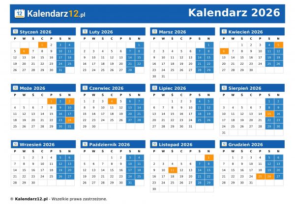 Kalendarz 2026